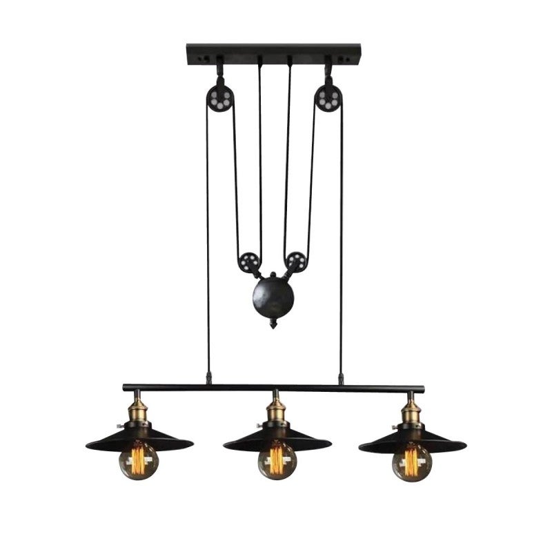 Lampada A Sospensione Industriale Retrò STOEX | Gabbia Metallica Nera | E27 | Lungo Cavo 1m