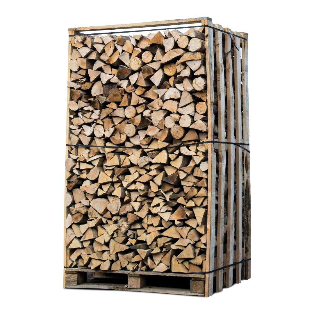 Box 3 stères 30cm bois de chauffage sec - palette de bois coupé fendu de 2,1m3 chêne / hêtre : chataigniers - 5
