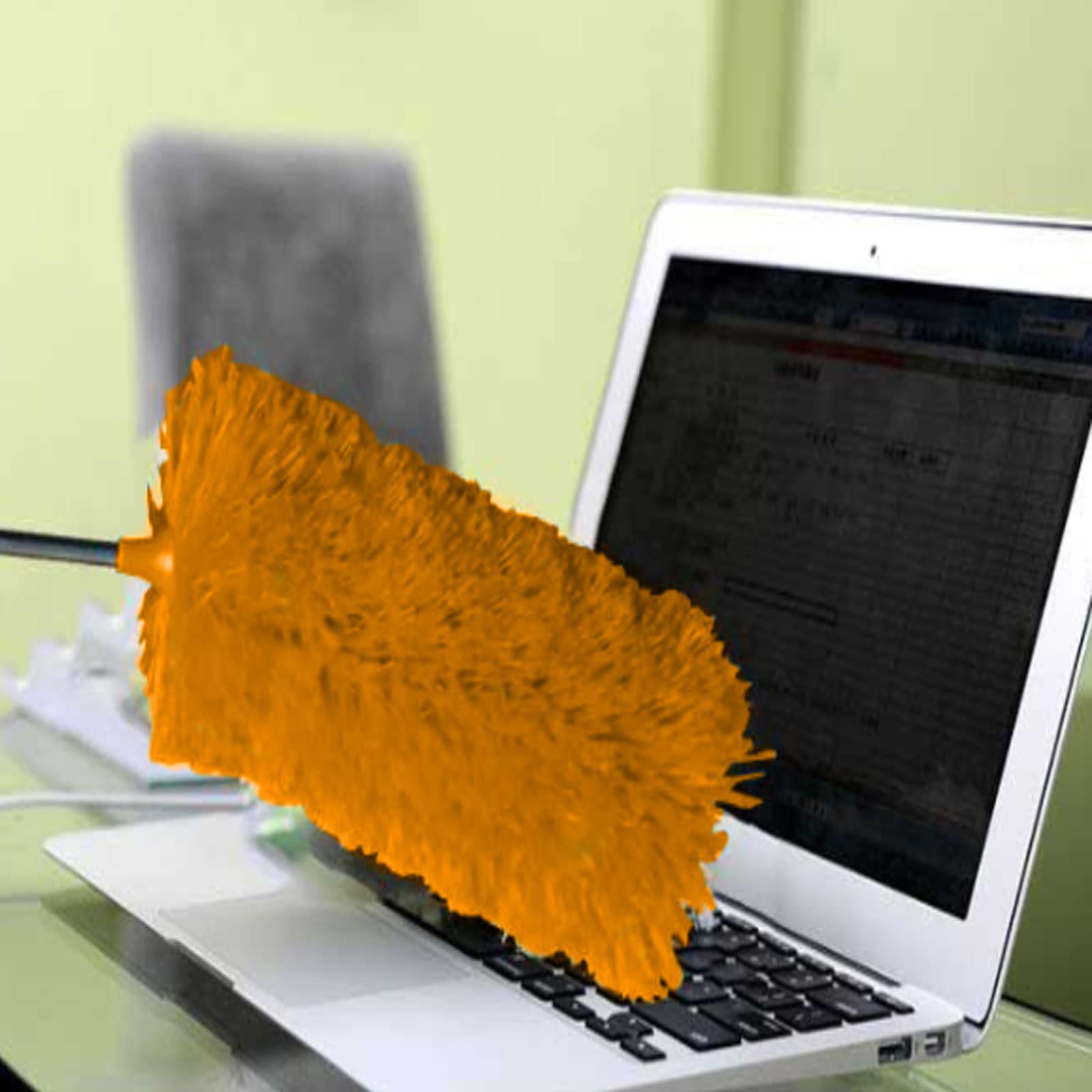 3 pièces Duster de Microfibres,Plumeau Poussière Lavable Bendables Brosse à Poussière avec Poteau Extensible pour la Maison Le Bureau et - 3