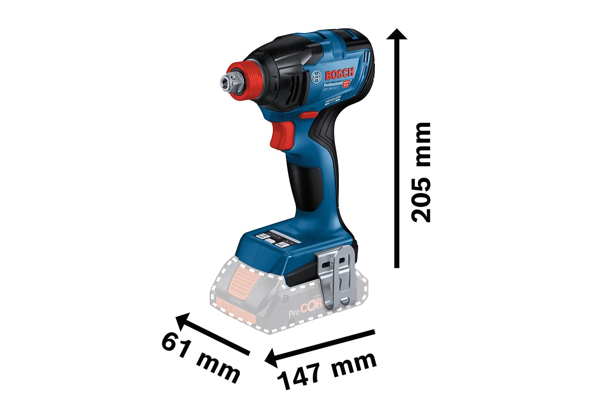 Bosch Professional 18V System Avvitatore a Massa Battente a Batteria GDX 18V-210 C (Coppia max. 210 Nm, senza Batterie e Caricabatteria) - 8