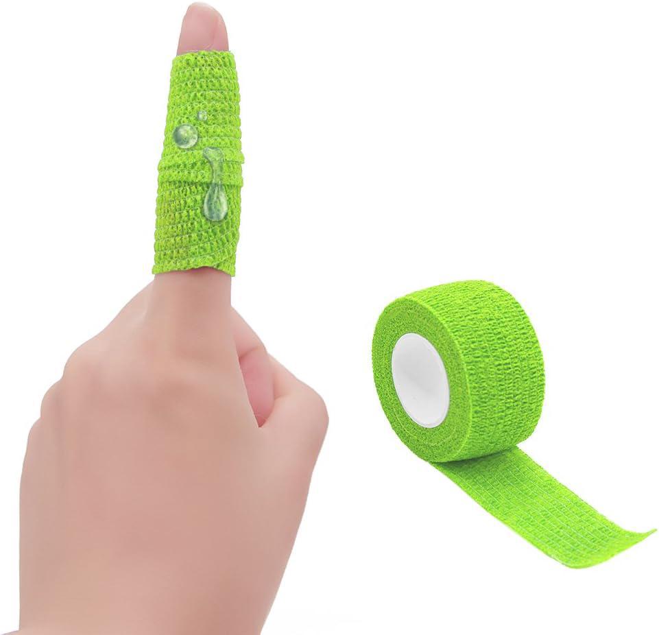 2,5 x 450 cm - 10 rotoli di nastro adesivo coesivo - Benda sportiva adesiva - Benda elastica autoadesiva - Benda medica - Striscia adesiva - 3