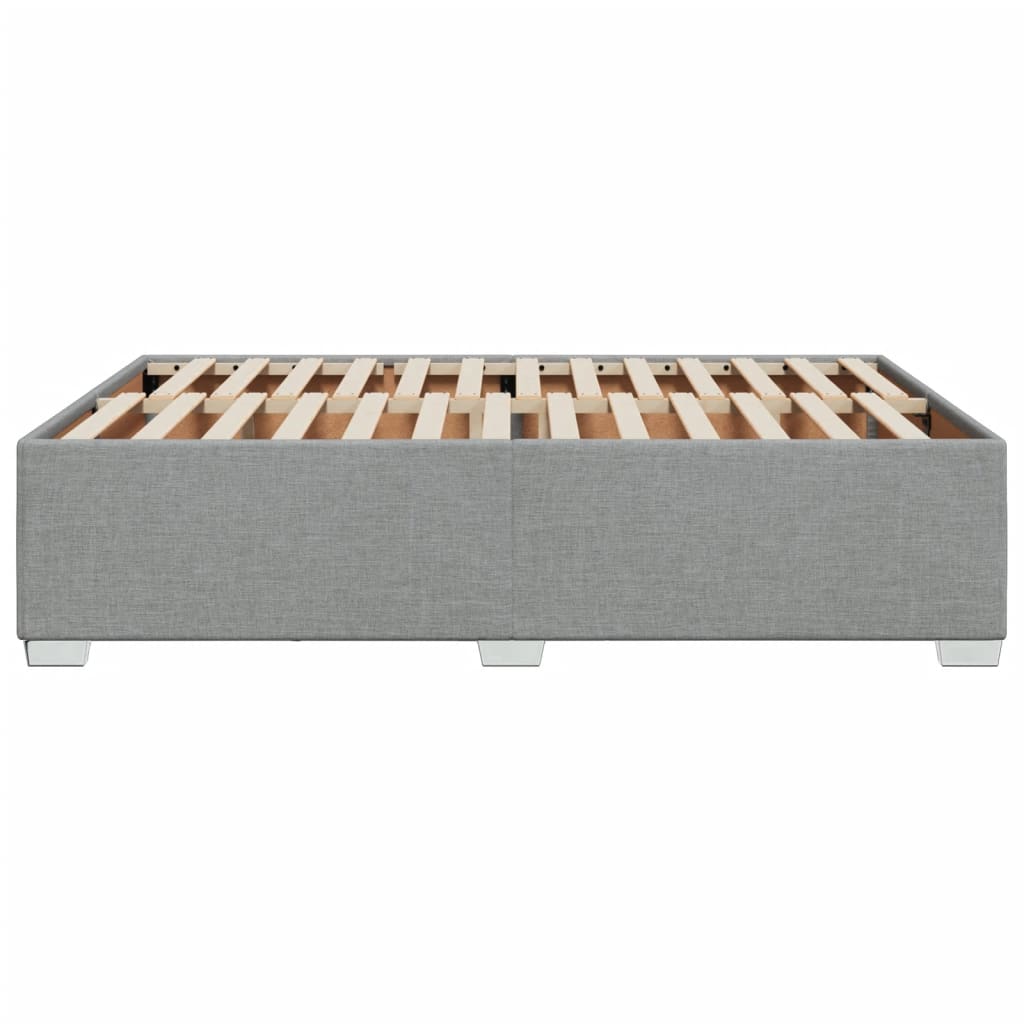 Cadre de lit sans matelas, en tissu, gris clair, pour la chambre, 140 × 200 cm - 5