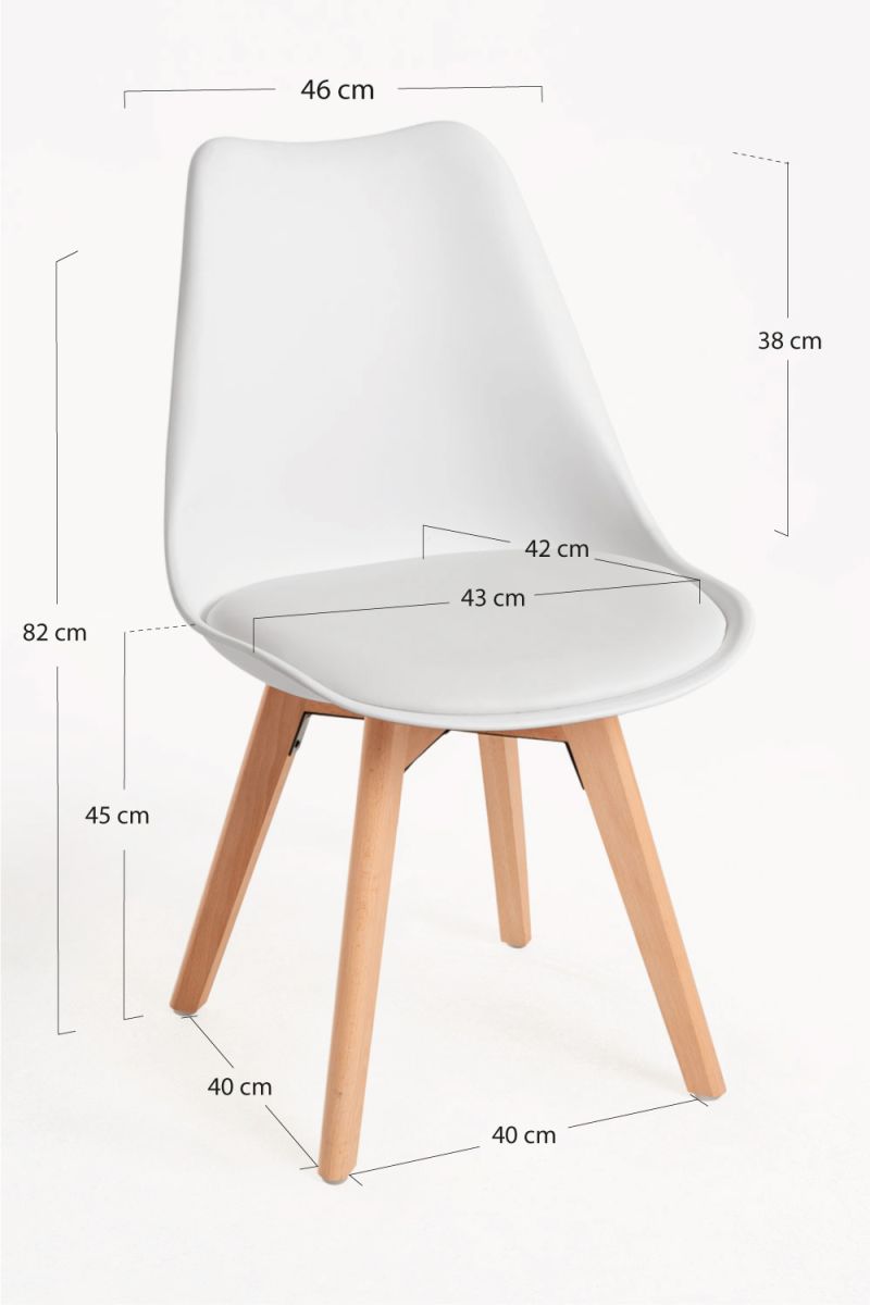 Regalos Miguel - Packs Sillas Comedor - Pack 4 Sillas Synk Basic - Blanco - 3