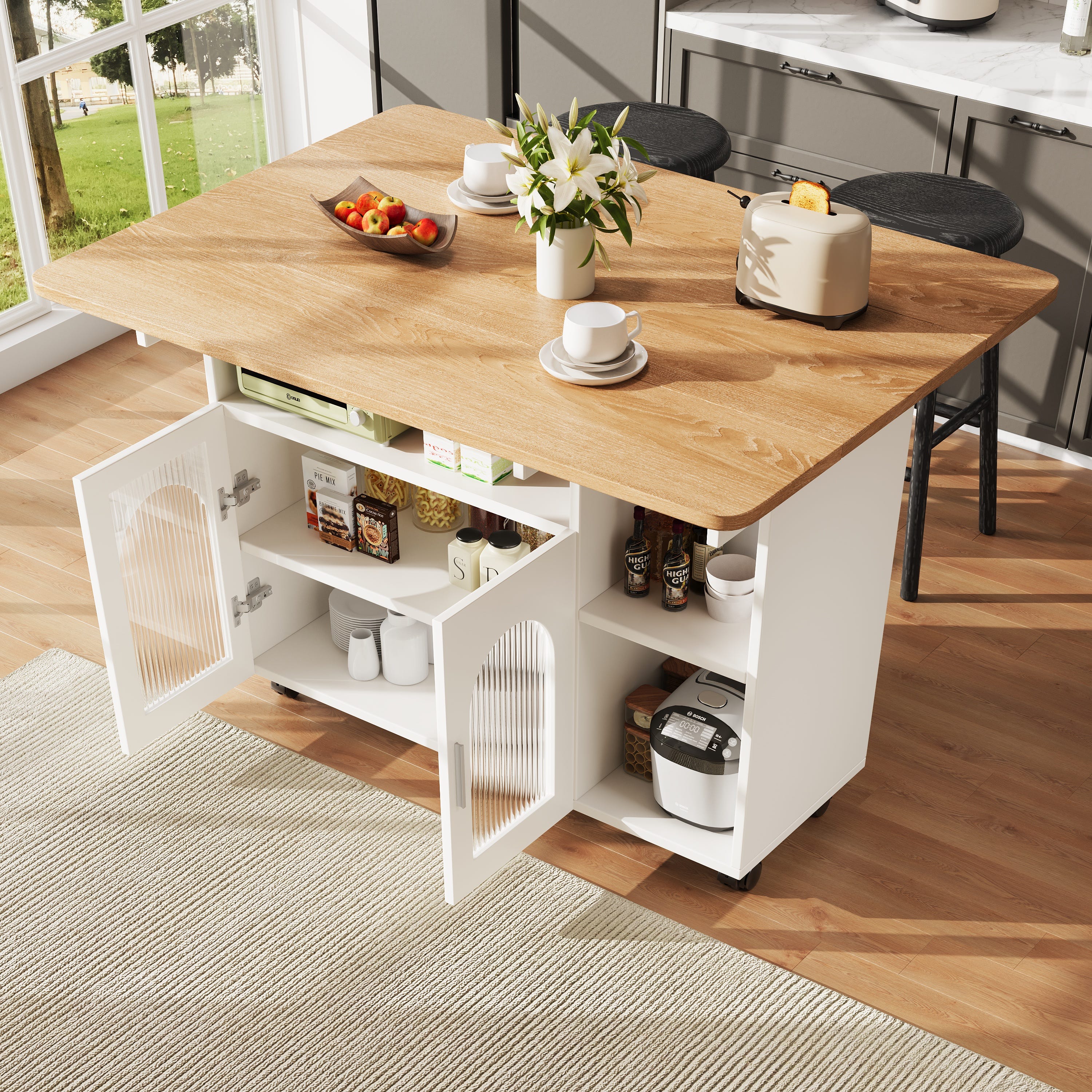lot De Cuisine Desserte Amovible Table Manger Multifonctionnelle lot-de-cuisine-desserte-amovible-table-manger-multifonctionnelle