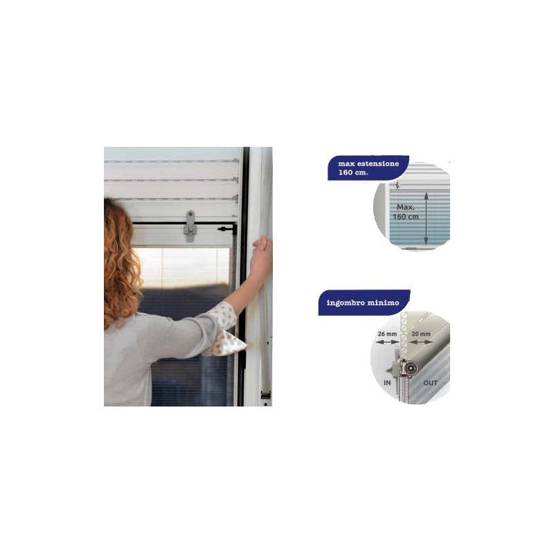 Tope antimosquitos blanco para persianas 130x160