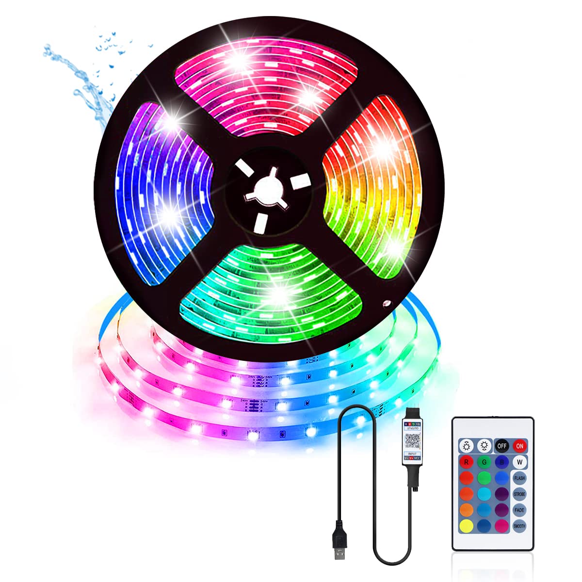 Ruban LED 5M USB led chambre,leds decoration 5050 RGB Lumiere Led Ruban ...