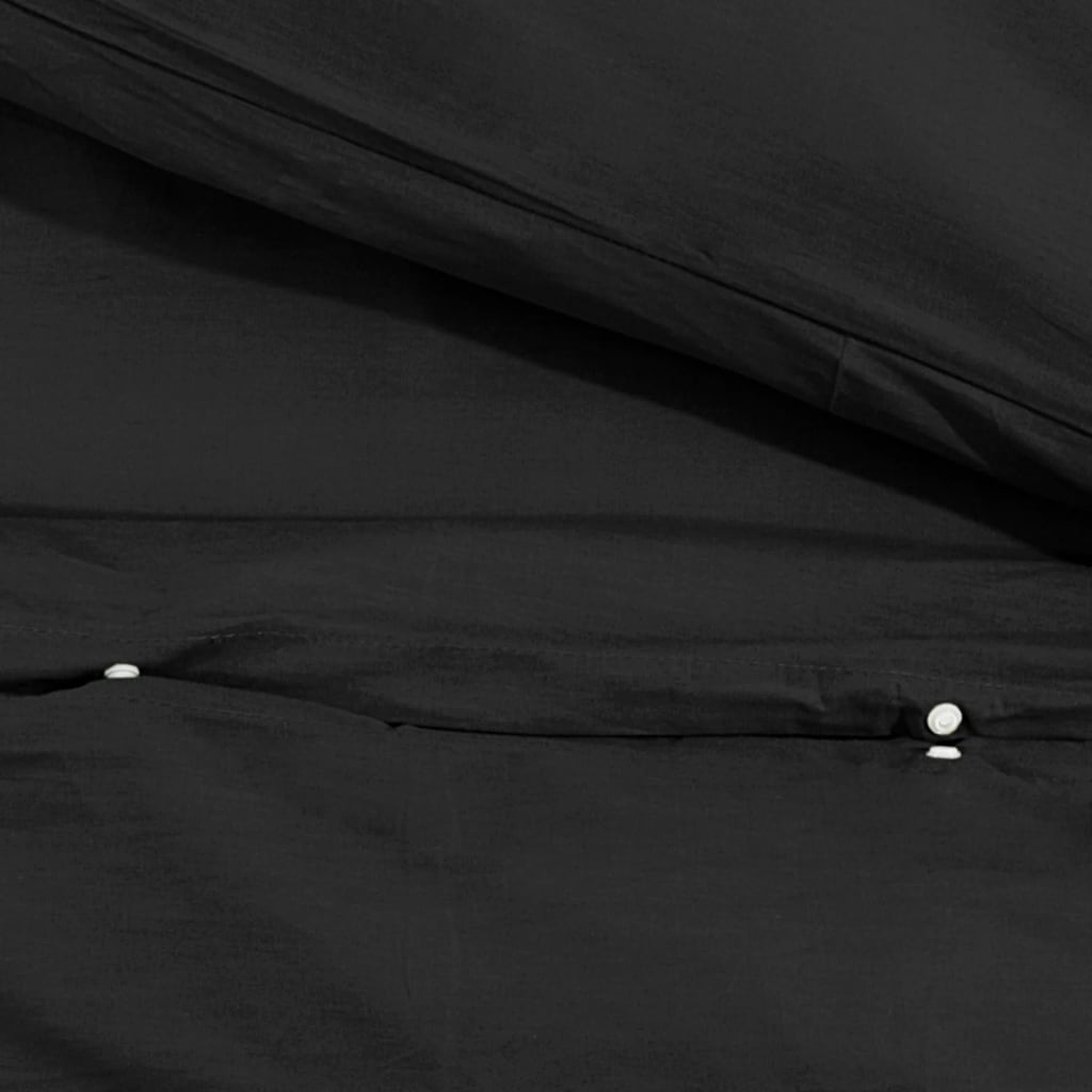 Ensemble de housse de couette Noir 200x200 cm Microfibre légère - 8