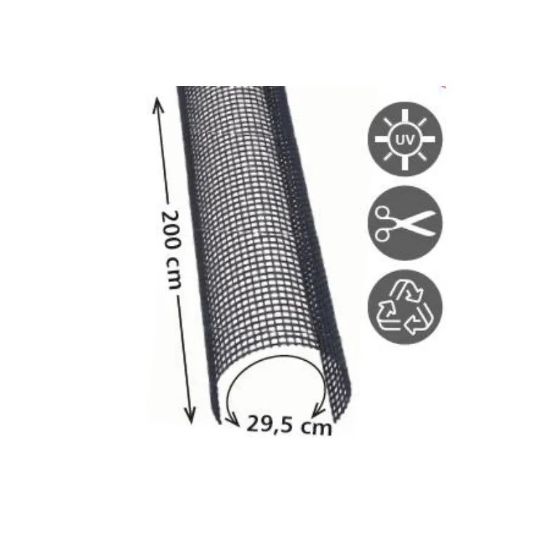 Grillage anti feuilles tubulaires pour gouttières type LG25 , LG28 , LG29, 2 mètres - 3