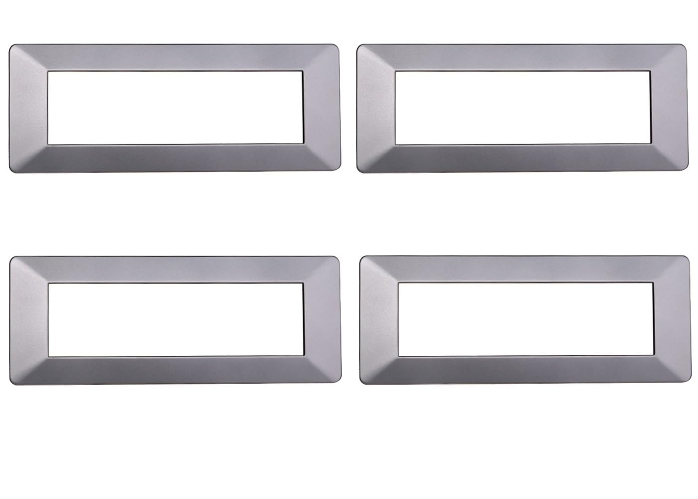 4 Placche Compatibili Vimar Plana Bianche - 3 Posti/moduli | Per Interruttori E Prese Elettriche