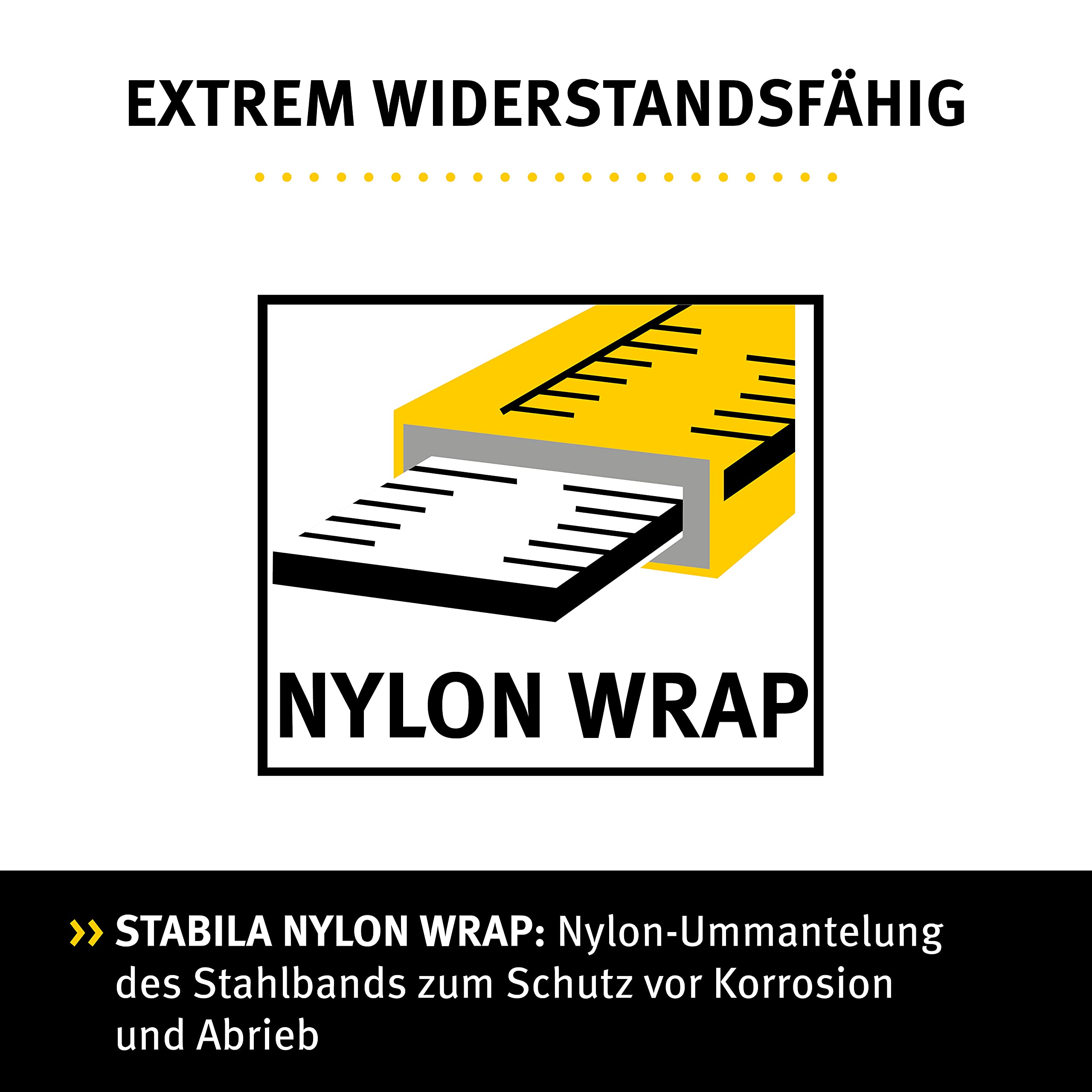 Mètre-ruban à boîtier STABILA LBM 2000 - Ruban en acier, graduation métrique - 6