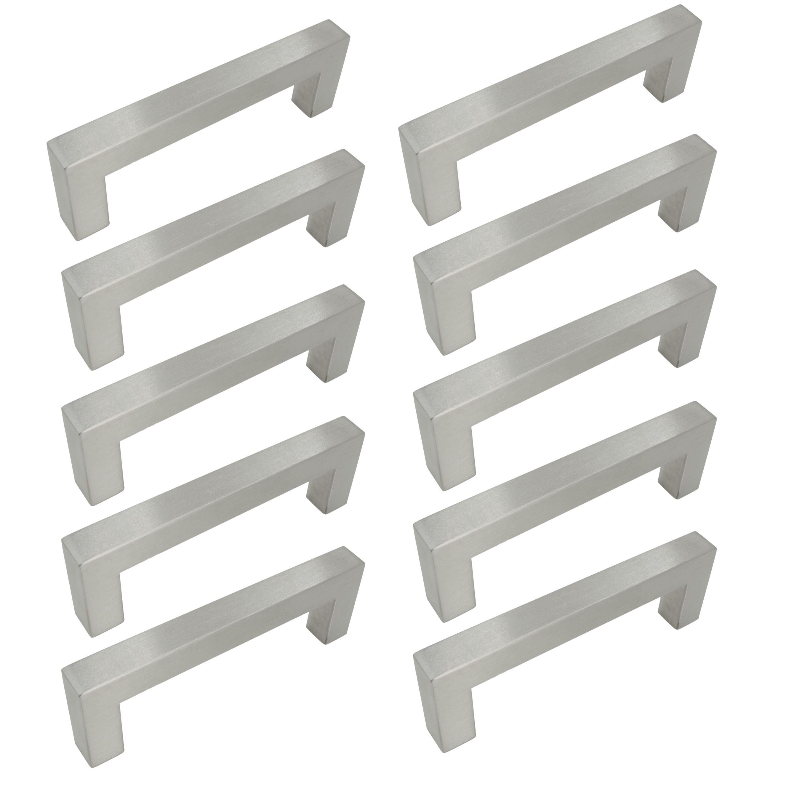 10 x Uchwyt meblowy klasyczny 128 mm srebrny
