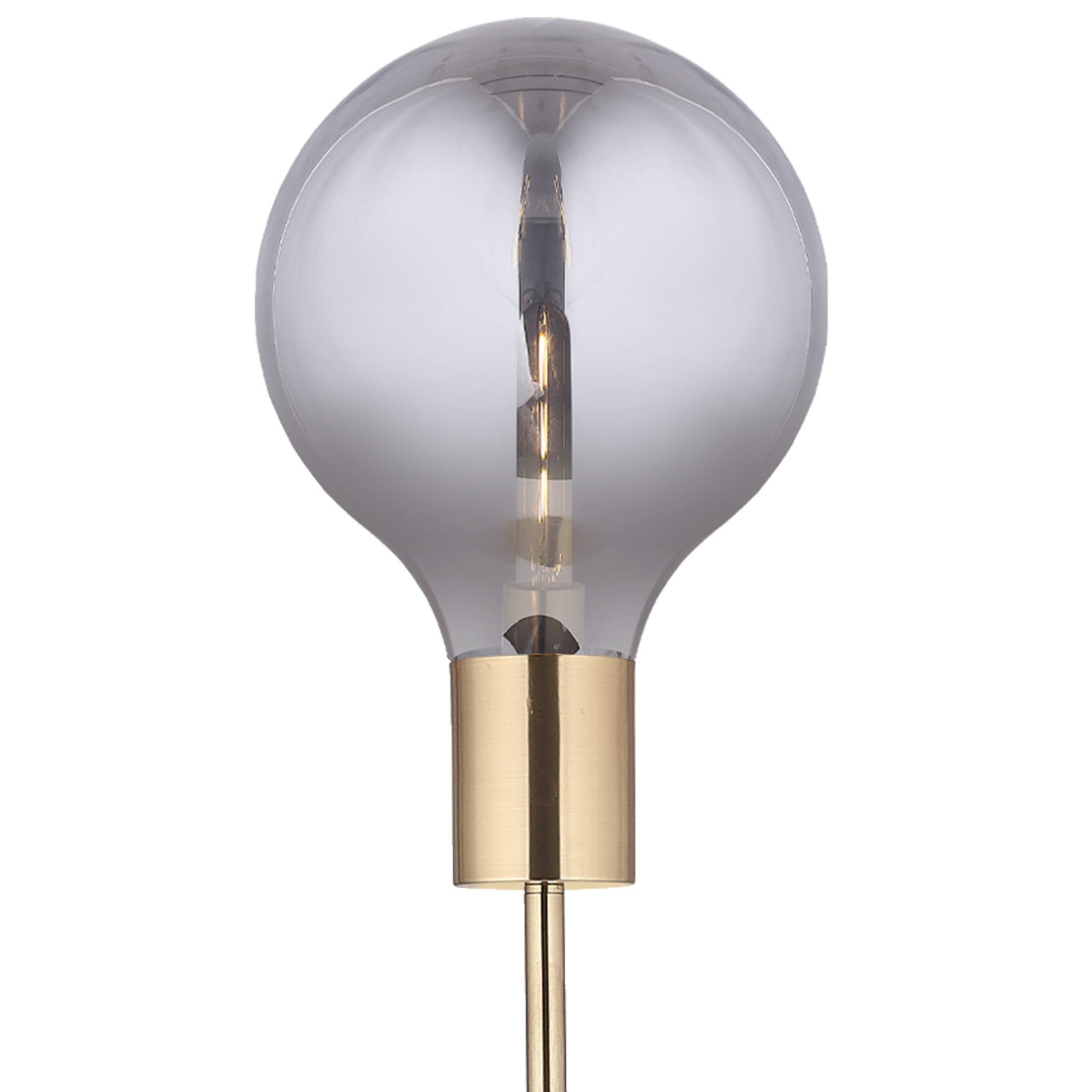 Lampadaire verre soufflé smoky et métal doré Laugo - 3