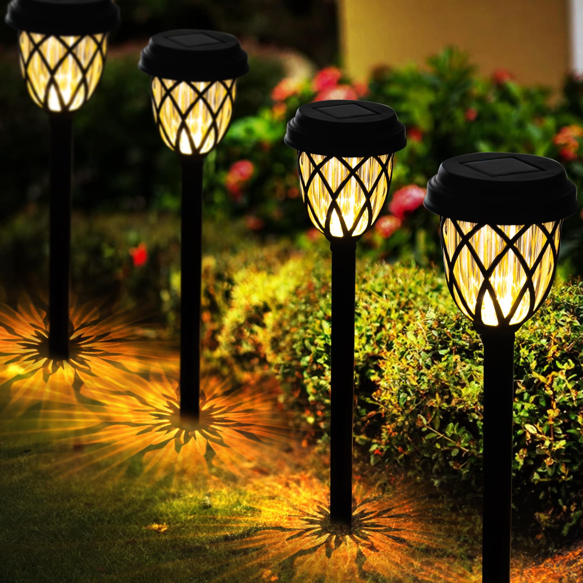 Confezione Da 4 Luci Per Recinzione Ad Energia Solare, Luci Solari Per Esterni Impermeabili Luci Da Parete Solari Per Esterni Per Recinzione 91856354