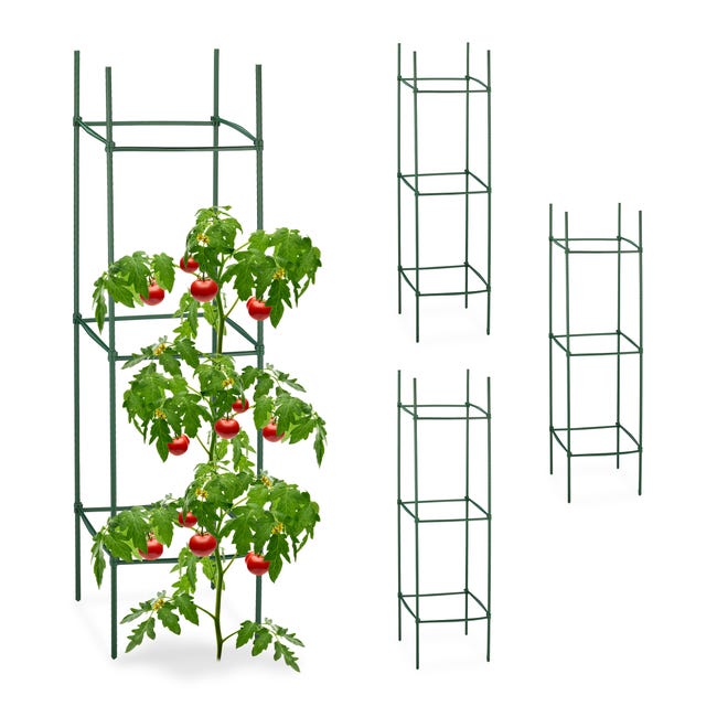 Soporte Para Plantas Trepadoras - Jaula De Doble Capa, Verde, 24x20 Cm, Ideal Para Tomates, Hortensias, Rosas, Etc.