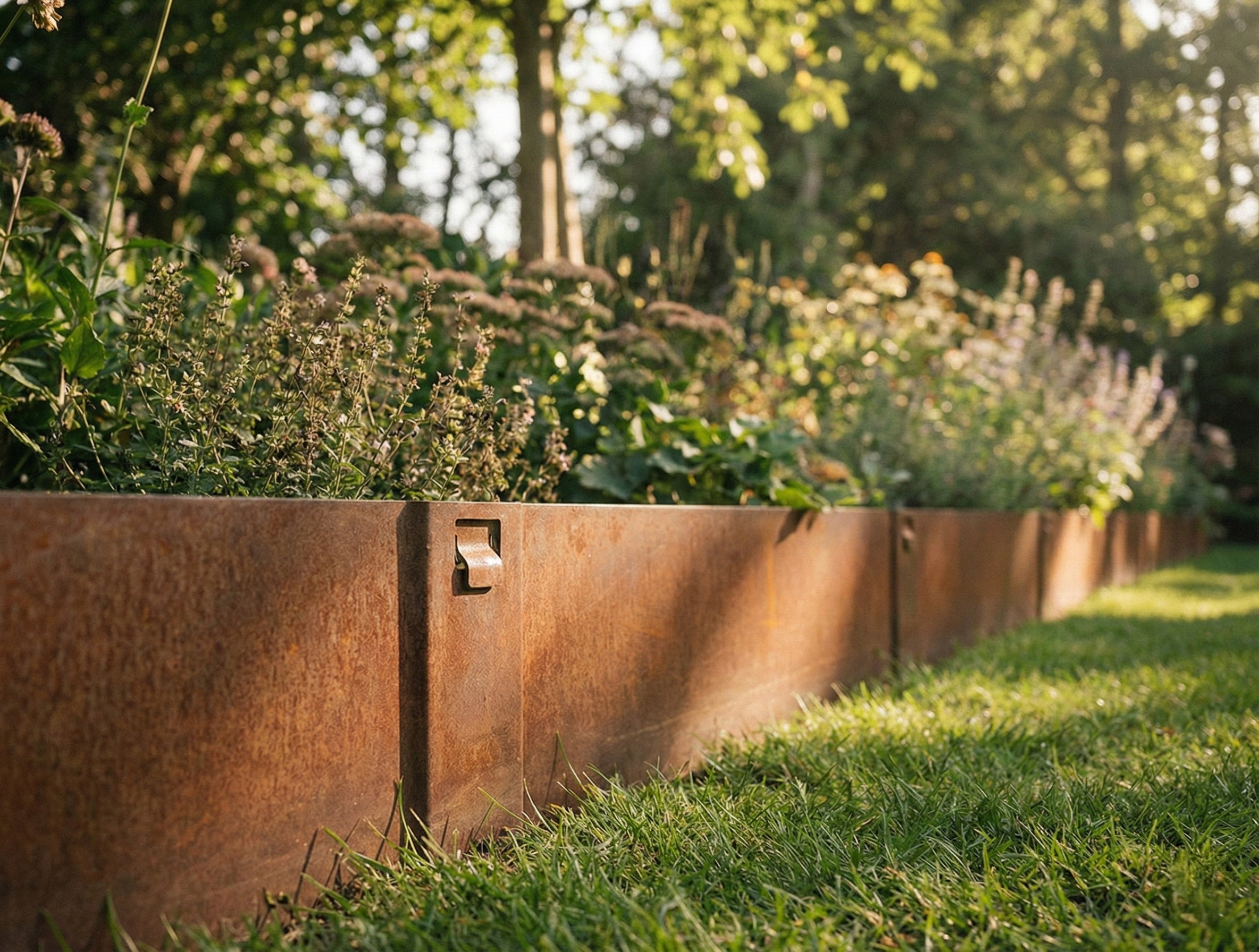 Wovar Bordure de jardin en acier Corten 40 x 106 cm Flexible - Par pièce - 6
