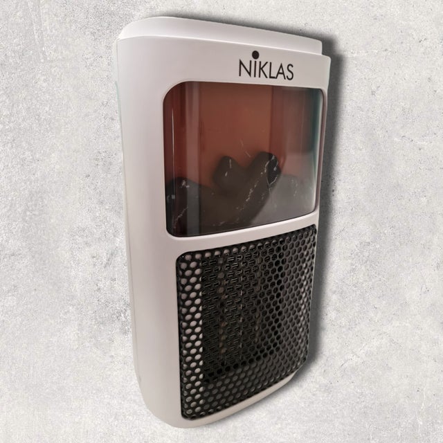 Stufetta termoventilatore elettrica effetto fuoco vivo Niklas PTC Plugin Fuego