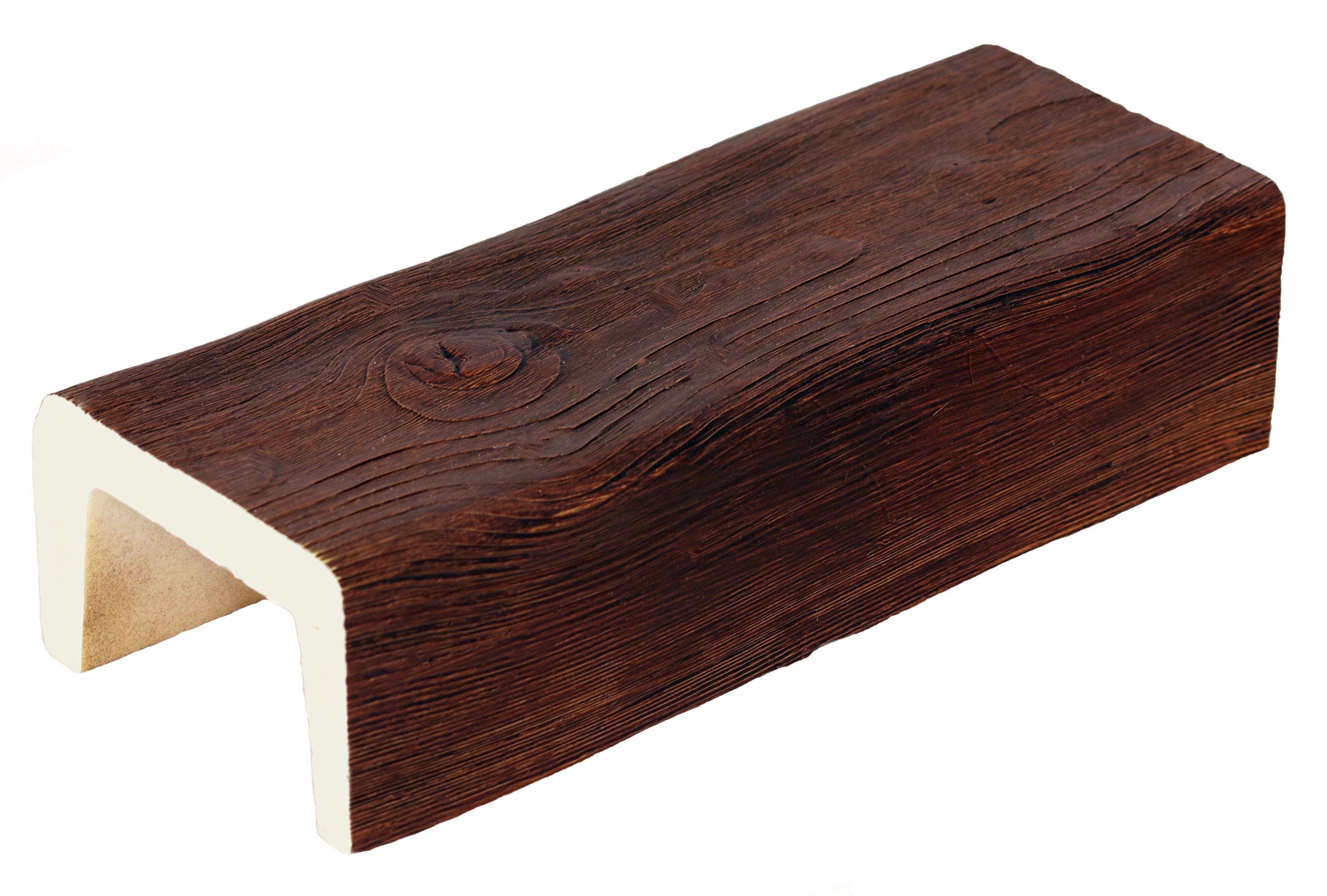 Viga Imitación Madera 12.5cm de ancho x 8cm de alto x 3m de largo color Nogal decorativa de poliuretano VU0003-N - 3