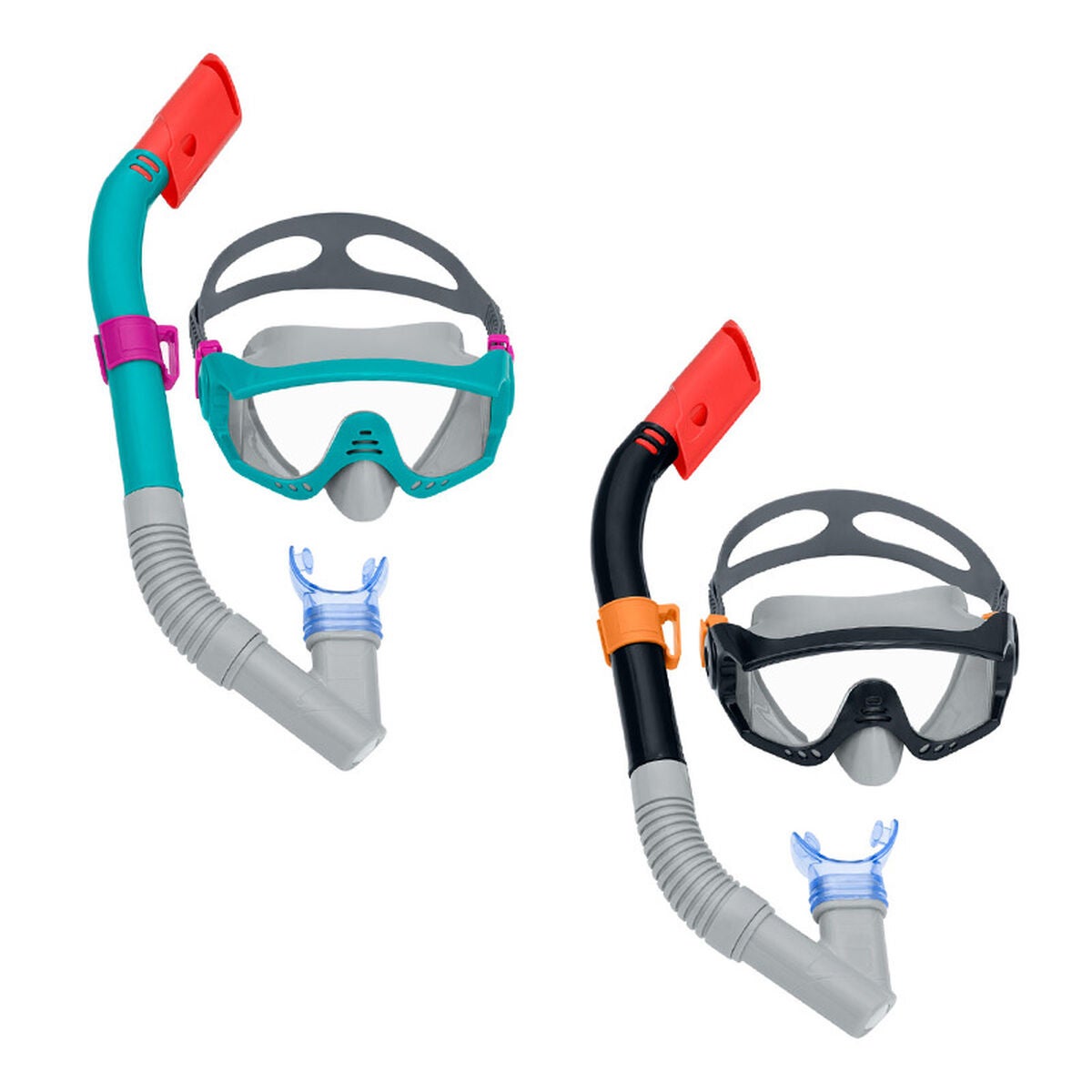 Masque Et Tuba Mares Combo Pirate Neon Pour Enfant (8-14 Ans) – Silicone Ergonomique Et Anti-éclaboussures