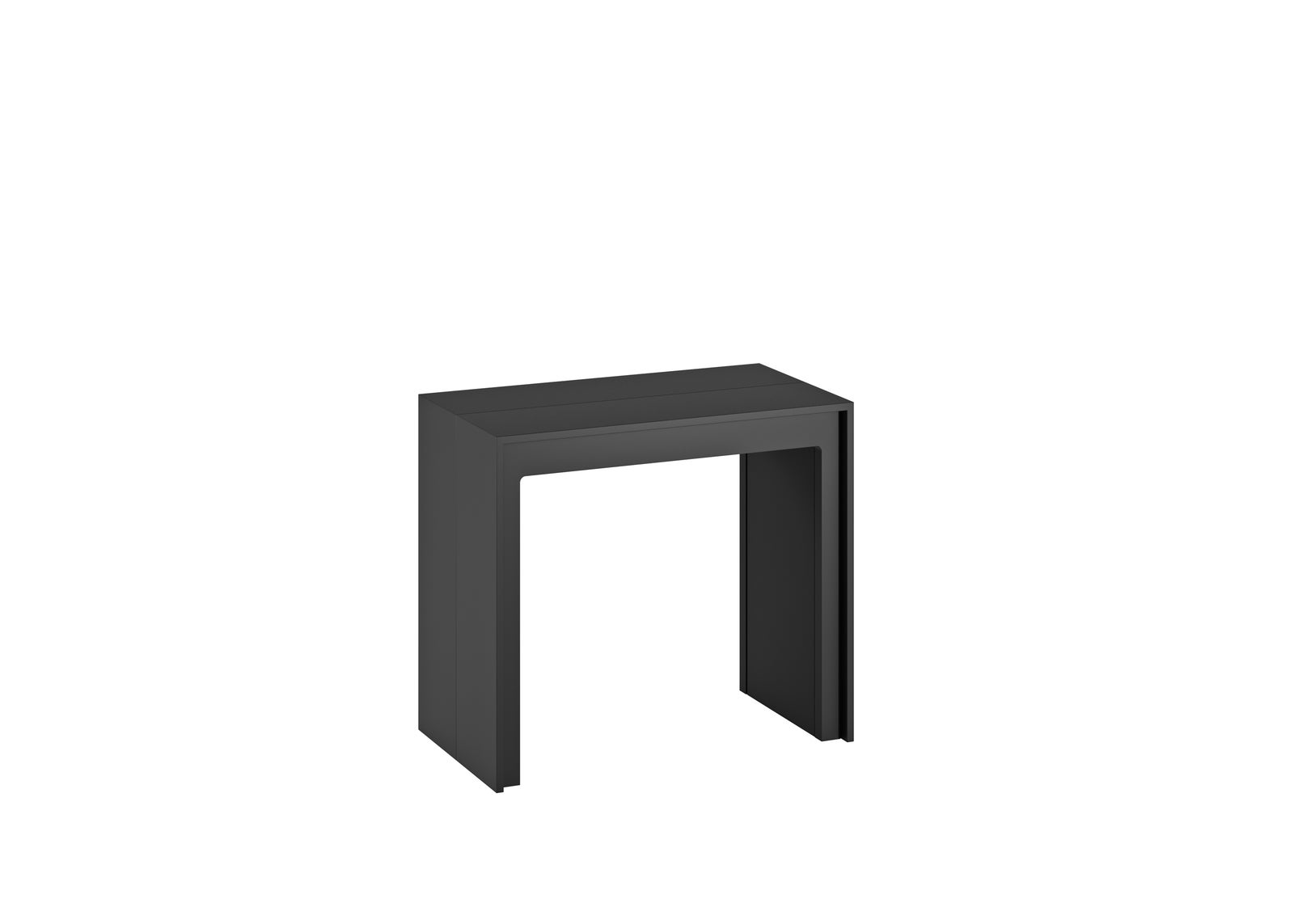 Pinokio - Rozkładany stolik konsolowy (42,5/302,5 x 90 cm) z płyty MDF lakierowanej na czarno