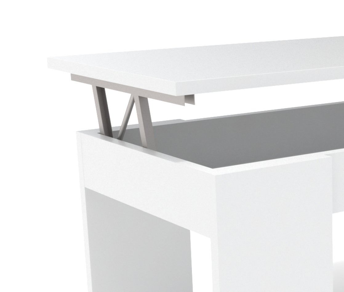 Mesa de centro elevable 45 x 90 x 50 cm Blanca Dormidán - 3