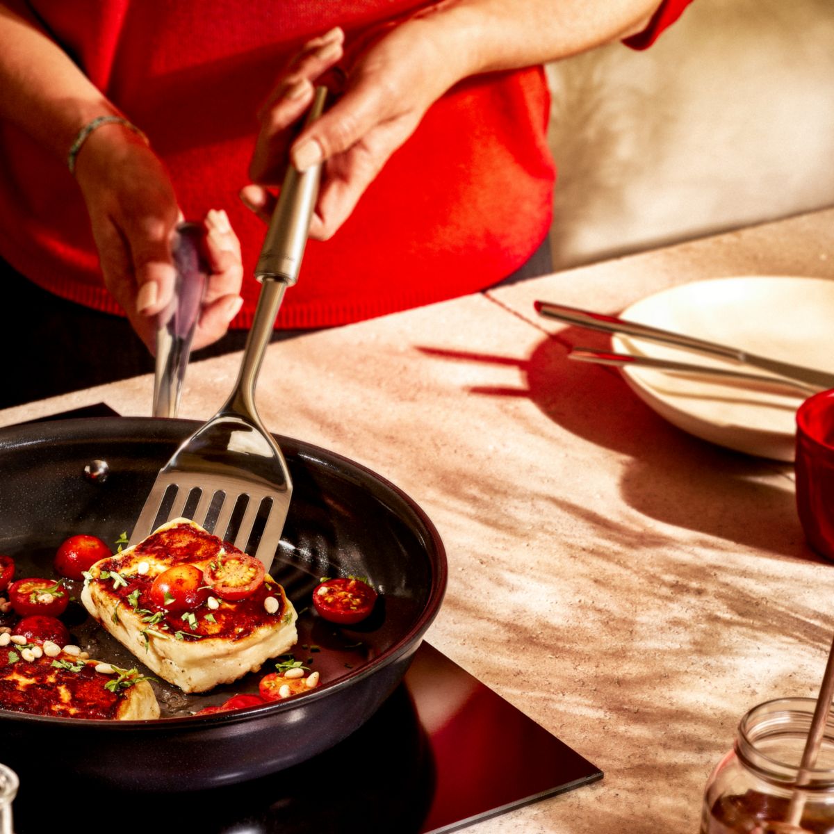 Lagostina Desideria, Padella Antiaderente 28 cm con Rivestimento Titanio Antigraffio, Cottura Rapida e Uniforme, Tecnologia Thermo-Signal, Adatta a Tu - 5