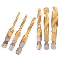 Combinación Conjunto De Brocas De Perforación,6 Piezas Brocas Para Rosca HSS Mac