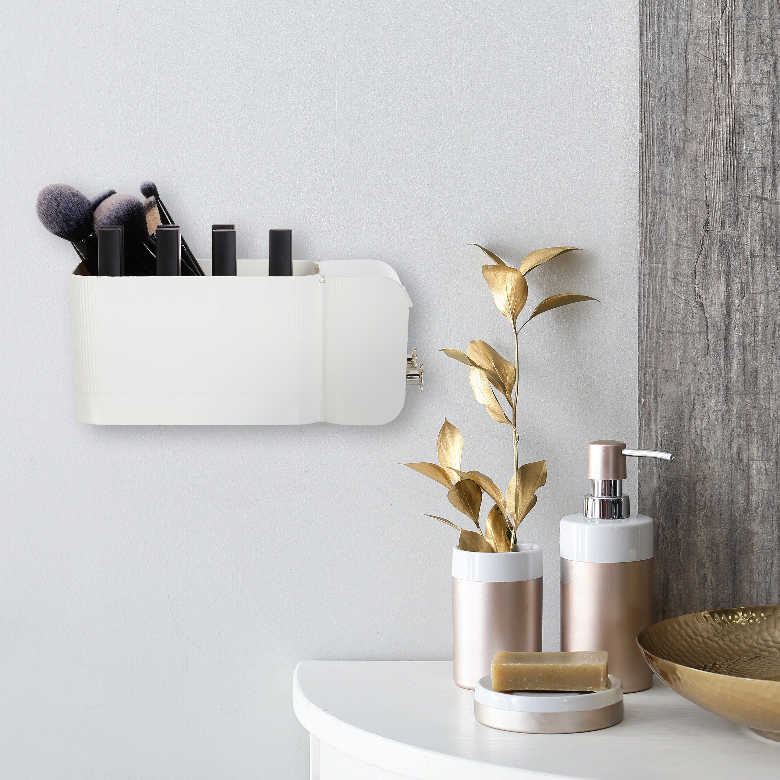 Organiseur 2 Niveaux Pour évier De Cuisine Ou Salle De Bain - Compartiment Extensible, 4 Crochets Et 2 Pots Inclus