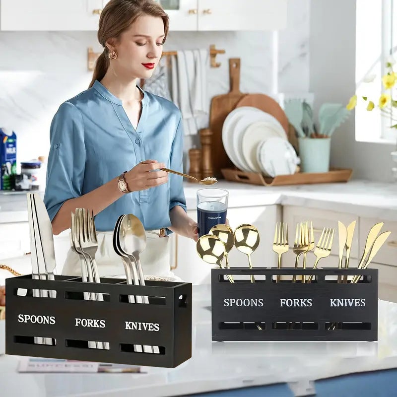 Portaposate Da Viaggio Compatto - Organizer Trasparente Per Cucchiaio, Forchetta E Utensili | Custodia Igienica Salvaspazio