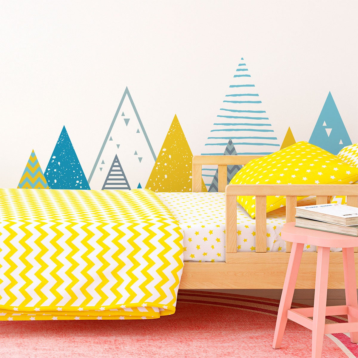 Adesivo bambino di montagna scandinavo benzka - Sticker adesivo - adesivi murali - 90x155cm - 4