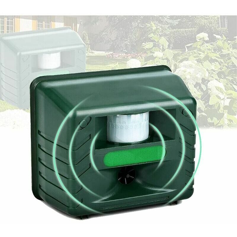 Ultradźwiękowy odstraszacz ptaków zewnętrzny odstraszacz ptaków do użytku zewnętrznego ultradźwiękowy zwierząt z czujnikiem ruchu i lampą błyskową