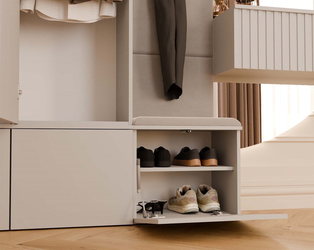 Armoire, cachemire / beige, 200 x 238 x 35 cm - 5