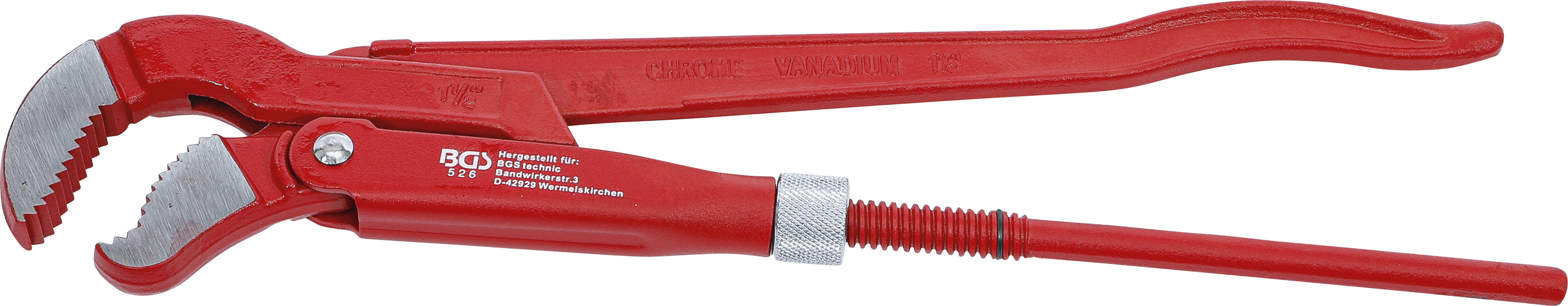 Klucz do rur narożny BGS 1,5" z 3-punktowym chwytem - 526