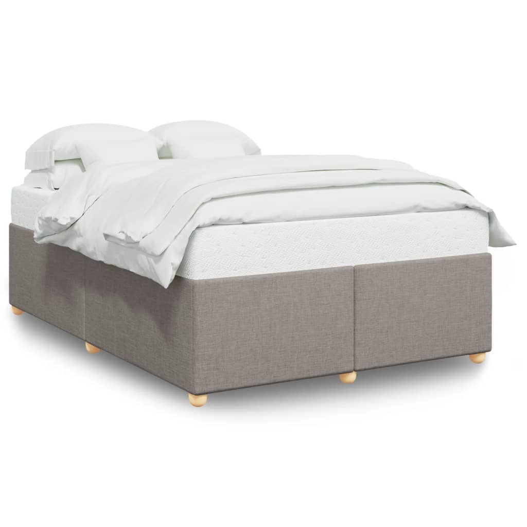 Cadre de lit sans matelas taupe 160 x 200 cm tissu - 2