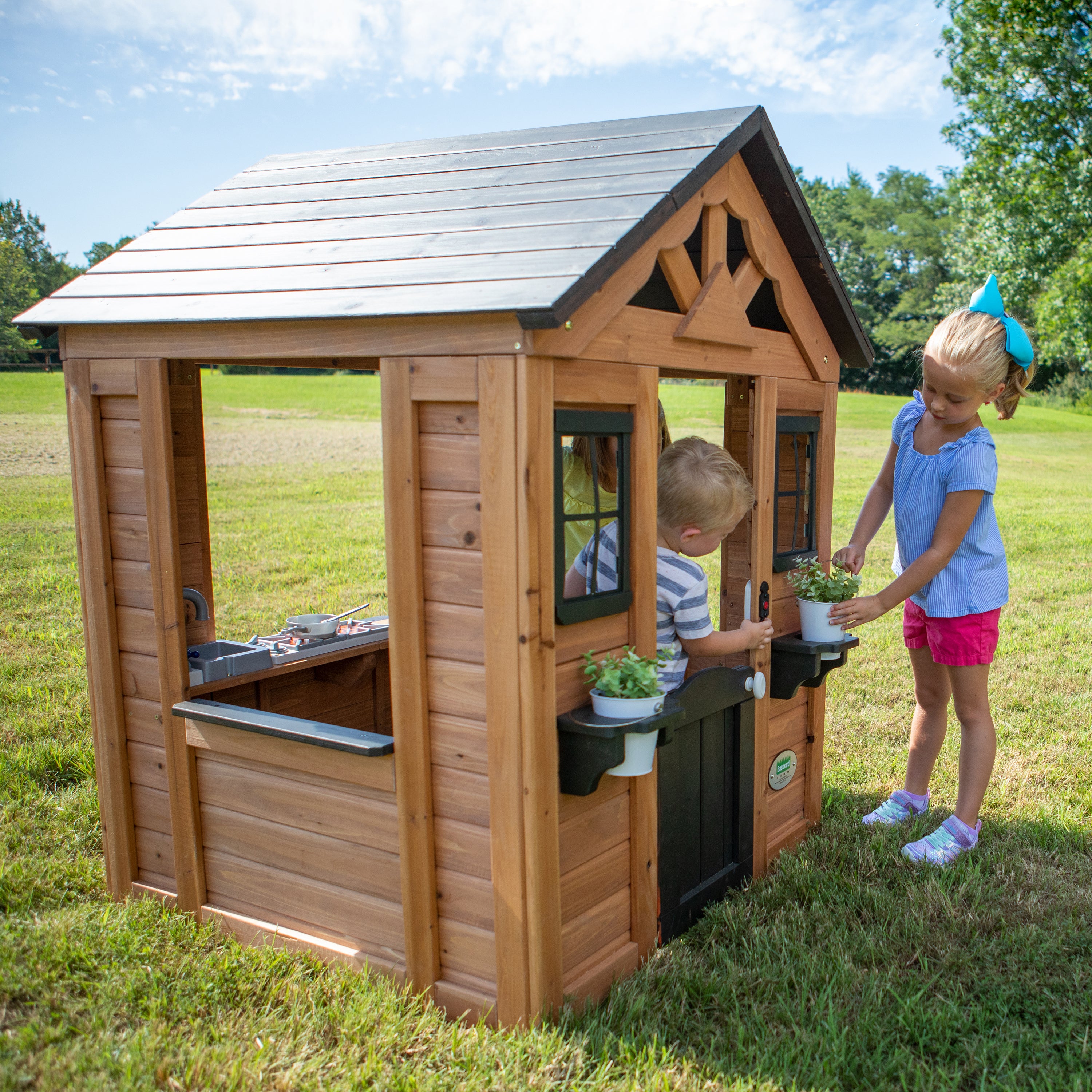 Maisonnette en bois / Cabane de jeu avec cuisine et accessoires Backyard Discovery Sweetwater - 6