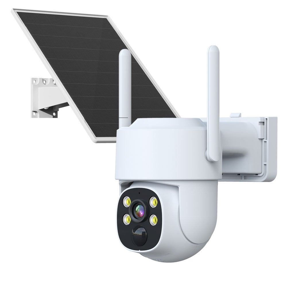 KIT écran 7″ enregistreur 4MP ULTRA HD + 4 Caméras rechargeables (2x PT) + 4 Panneaux solaire - 7