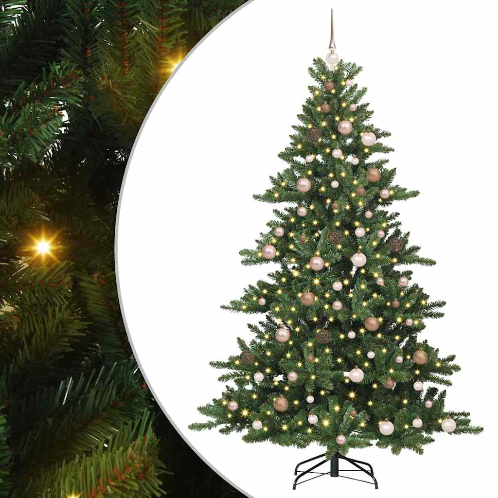 CWU Sapin de Noël artificiel avec support Vert 210 cm PVC AB345181 60299 - Maison