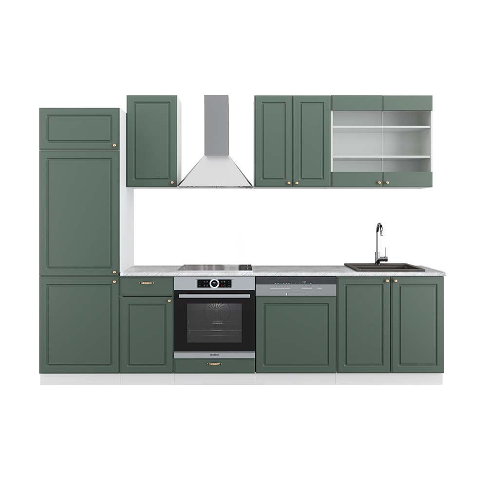 Vicco Pannello frontale Fame-Line, Verde-oro Country House/Quercia dorata, 45 cm senza piano di lavoro