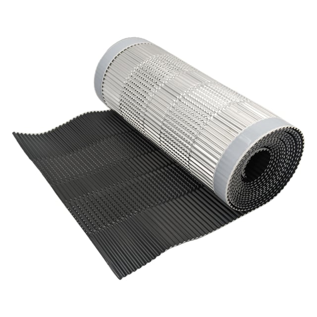 Closoir de faîtage tout aluminium 400 mm X 5 ml Gris Anthracite souple ventilé - Ral 7016