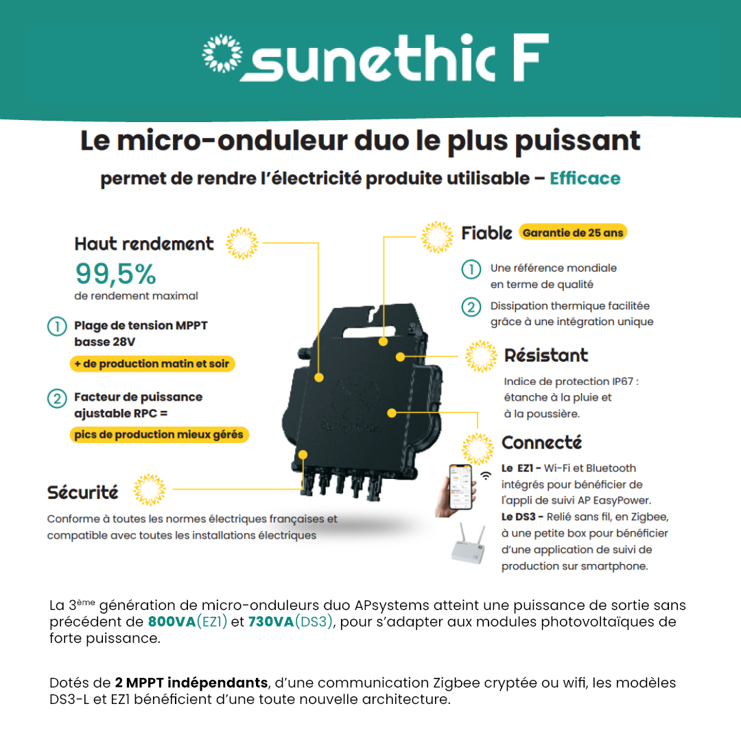 Kit panneau solaire 2000W français Sunethic Voltec - Plug and Play : à brancher sur prise en 5 min - 11