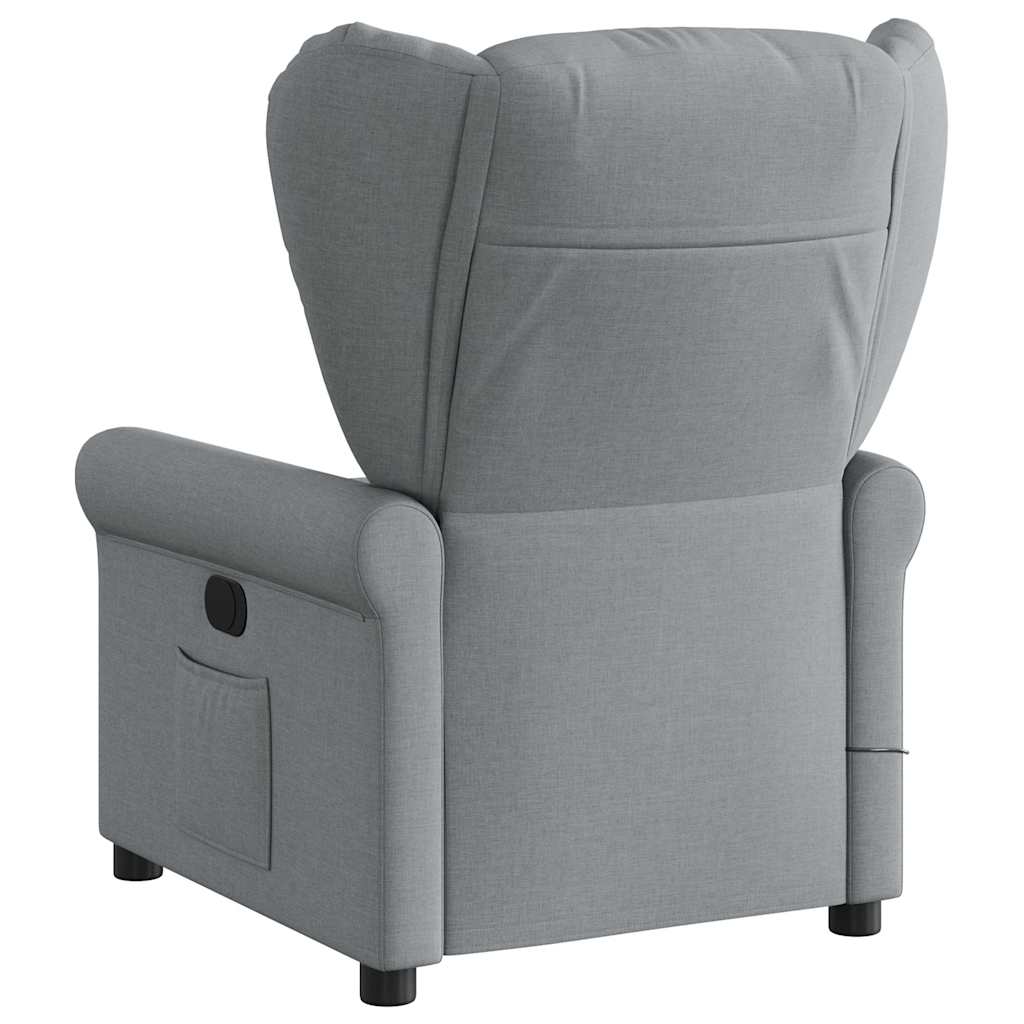 Fauteuil de massage | Fauteuil de relaxation | Chaise de relaxation inclinable Gris clair Tissu CFW835335 - 5