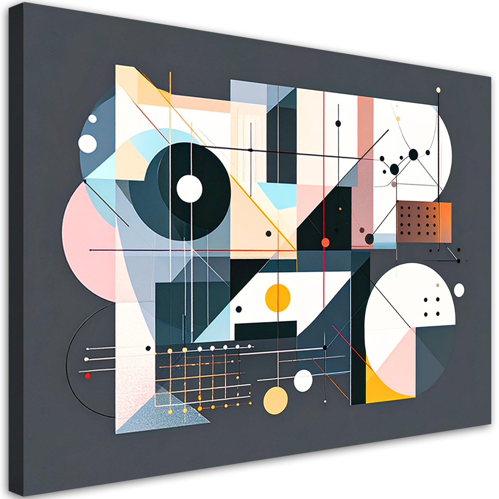 Obraz nowoczesny do salonu biura, Bauhaus Abstrakcja 60x40