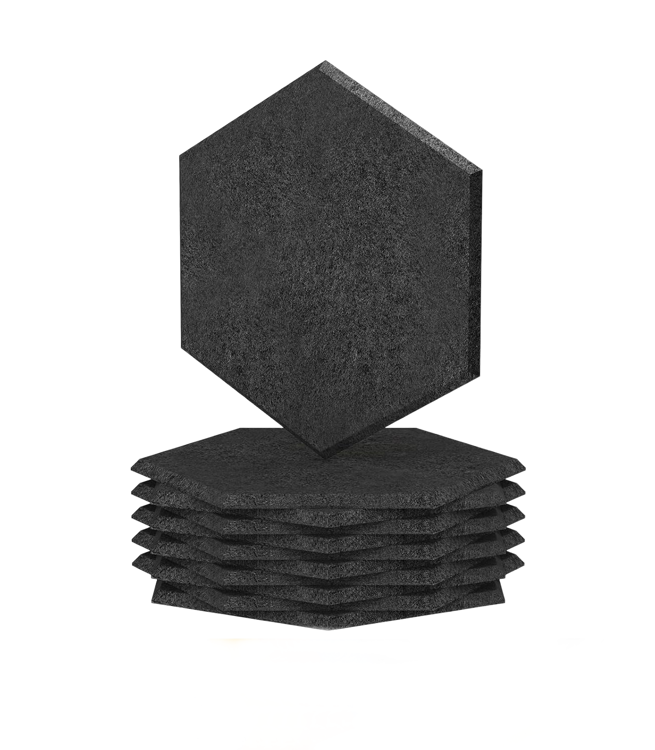 Sześciokątne panele dźwiękochłonne, odpowiednie do studiów, biur i domów, 12 sztuk, 30x26x1 cm, czarne