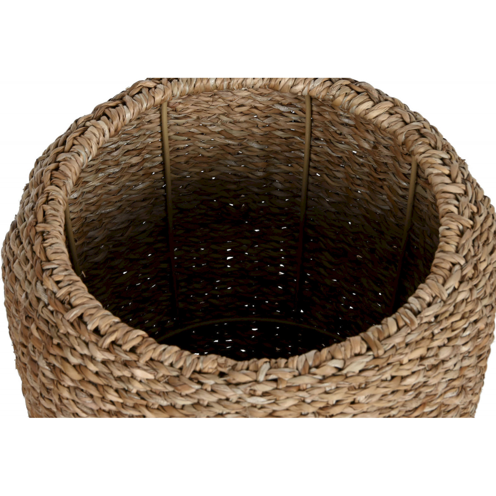 Cache-pot élégant en osier pour touche chic 43 x 43 x 70 cm Teinte naturelle d'osier tressé beige - 3