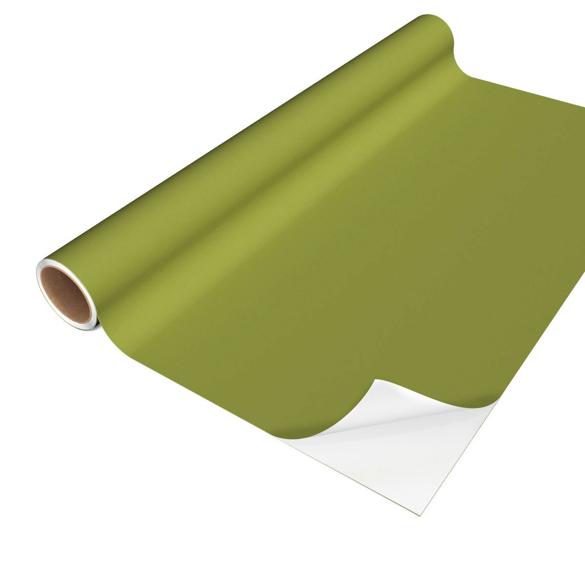 Rouleau adhésif décoratif Vinyle au Mètre - Sticker Lavable Imperméable Mur Cuisine Meubles - 60cmx1m - Vert olive - 7