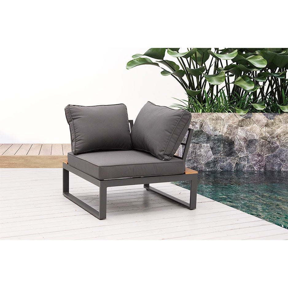 Salon de jardin en aluminium - STACY GRIS - 3