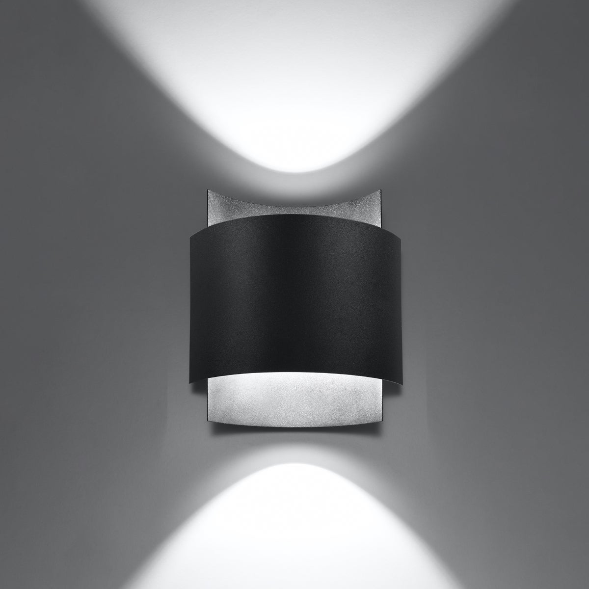 Kinkiet INFLUX czarny LED 3000K - 22x11x23cm Sollux