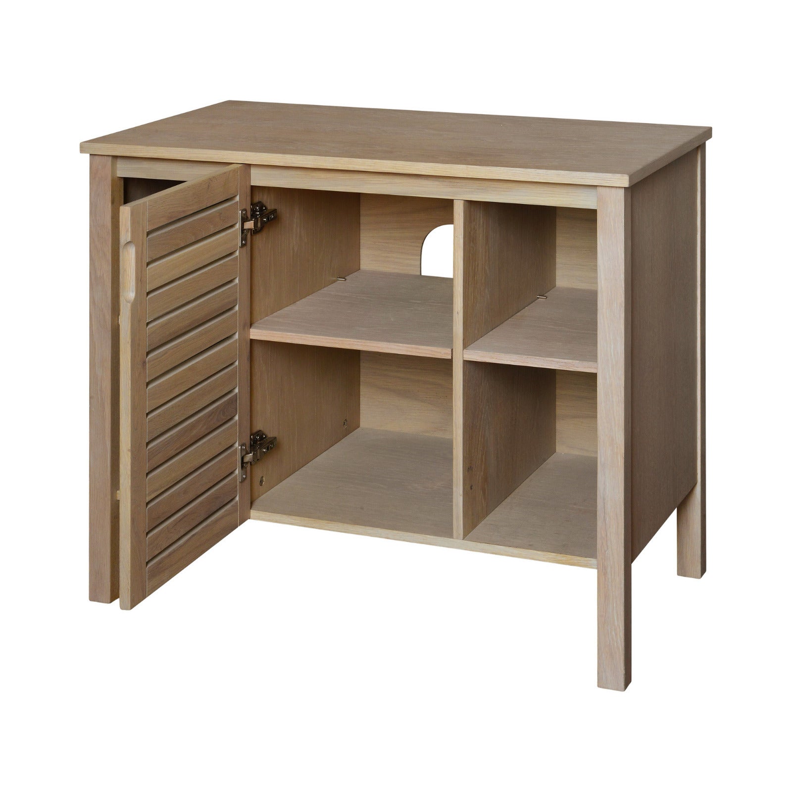 Mueble de lavabo individual con patas de roble natural de 90 cm TALIX - 3