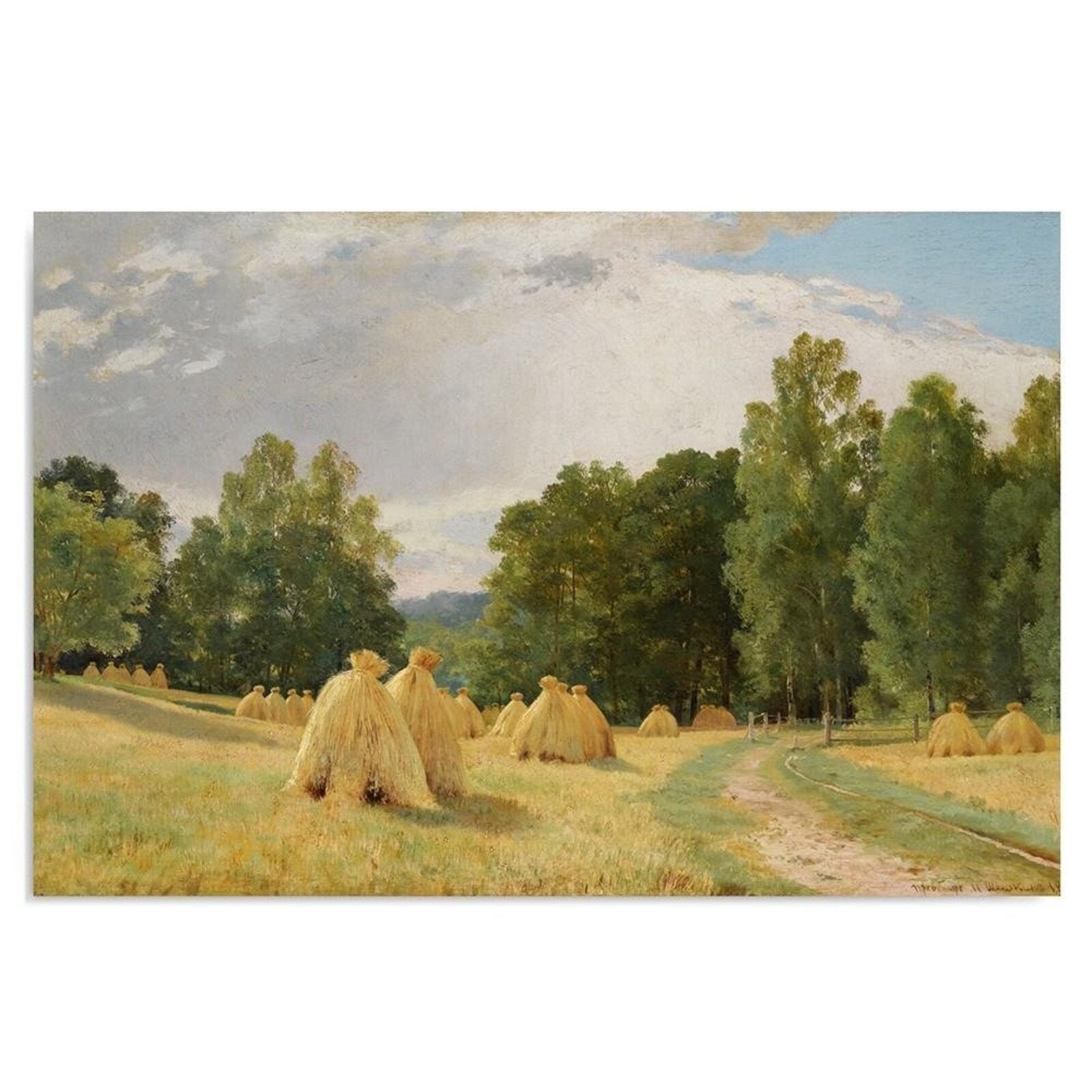 Obraz na płótnie, Stogi siana - I. I. Szyszkin reprodukcja 100x70