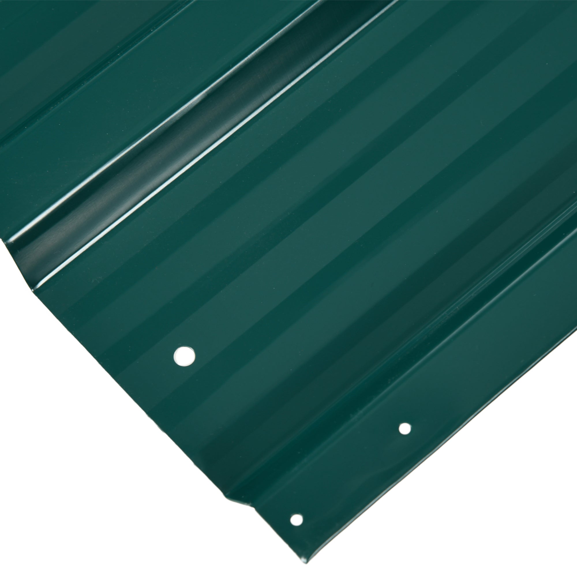 12 piezas de chapa trapezoidal 129x45cm 7m² Chapa galvanizada para cubierta 0,25 mm Chapa perfilada resistente a la intemperie Verde - 9