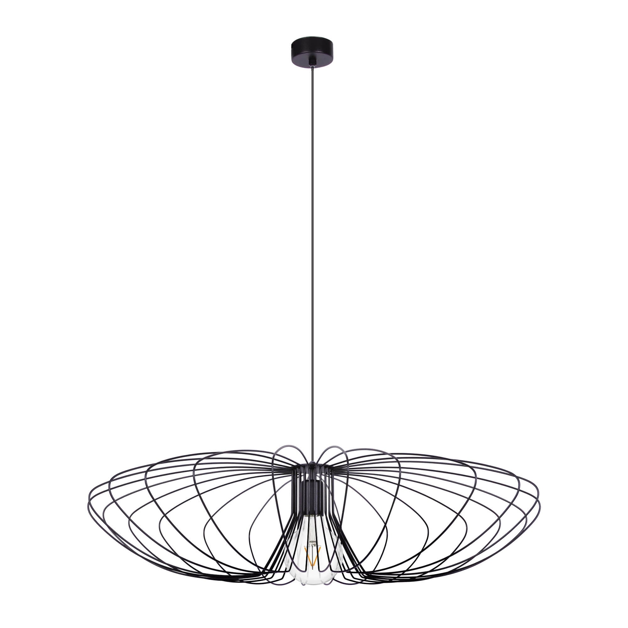 Lampa wisząca Kaja Tizi czarna 1xE27x60W do jadalni nad stół wym: 100 x 80 x 80 cm metal Kaja
